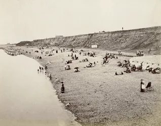 Plage de Babbacombe, Devon, années 1890